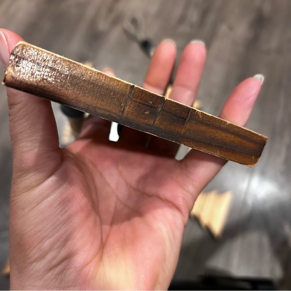 Rustic Farmhouse Christmas Garland Set Holiday Trees Wooden Beads Neutral 55” - Picture 7 of 8